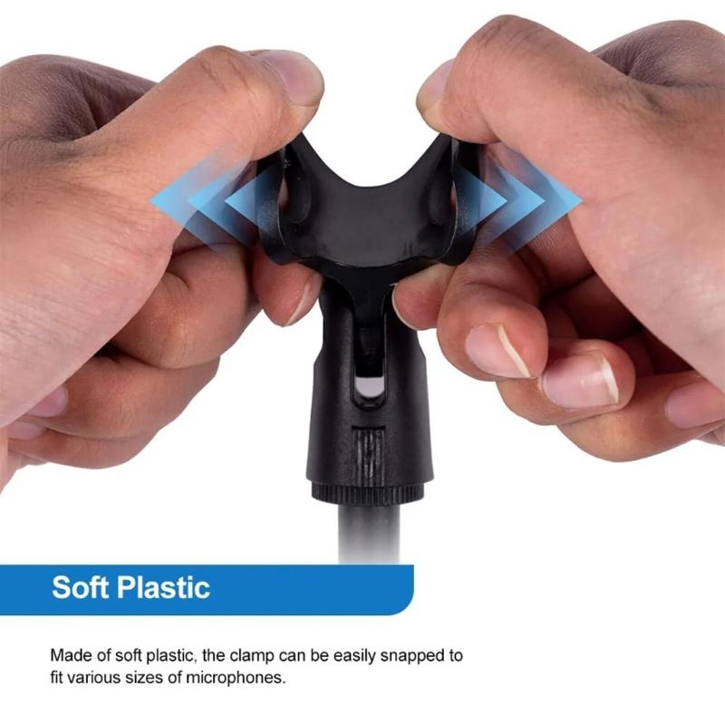 Portable Mic Tripod Stand For Studio Broadcasting Online Meetings Stable Plastic Metal Base HandsFree Mounting System