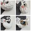 Ruched Solid Shoulder Bag Plaid Quilted Satchel Bags Fashion Crossbody Bag  Women