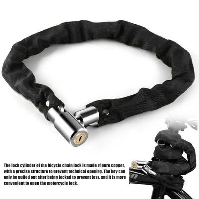 Heavy Duty Anti-Theft Bicycle Chain Lock Shear-Resistant Nickel-Plated Rust-Proof Bicycle Scooter Waterproof Lock Chain with 2 Keys