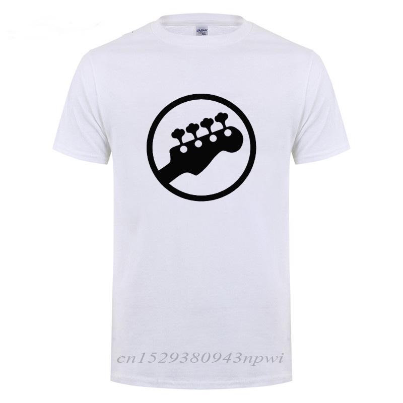Bass Headstock Guitar Symbol Guitarist Player Musicians Music Rock TShirt Funny Birthday Gift For Men O Neck Cotton T Shirt Tee