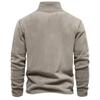Men's Spring and Autumn New Vertical Collar Half-Zipper Long-Sleeved Sweatshirt Leading Cross-Border Trend All-Match Men's Fleece Top