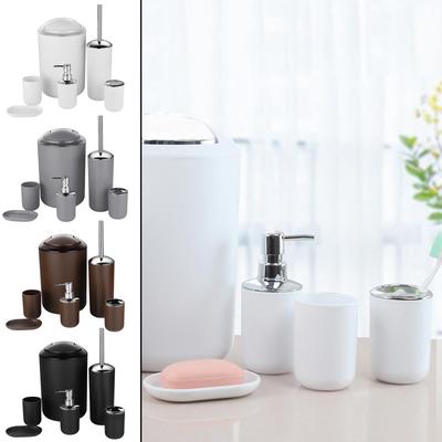 Modern Bathroom Essentials Bundle, 6-Piece Set for Stylish Decor