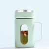 Glass Water Cup with Handle Tea-water Separation Plastic Shell Water Cup