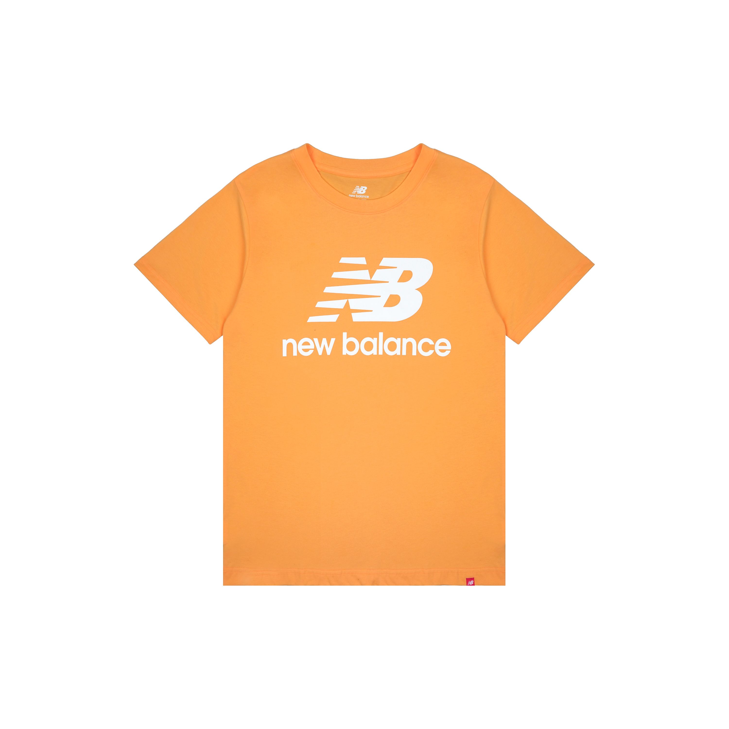 

New Balance Logo Print Cotton Casual T-Shirt Unisex Tops Orange AMT01575-HAB