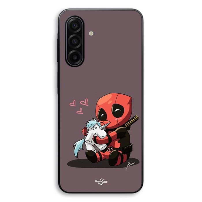 Coque Pour Samsung Galaxy A17 Bébé Deadpool avec Licorne Maniacase