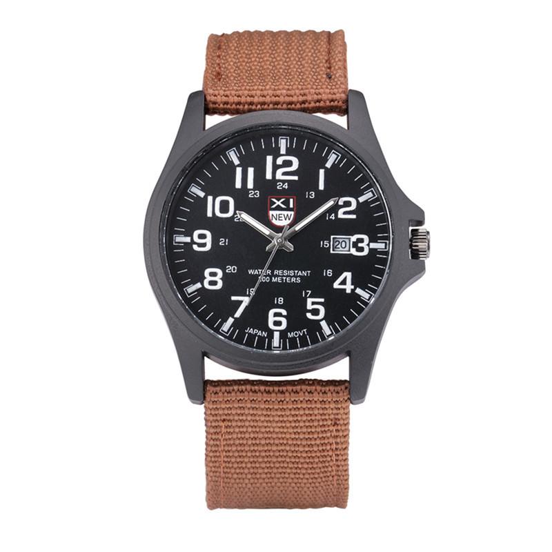 XINEW Cheap Watches Men's Nylon Calendar Army Quartz Watch