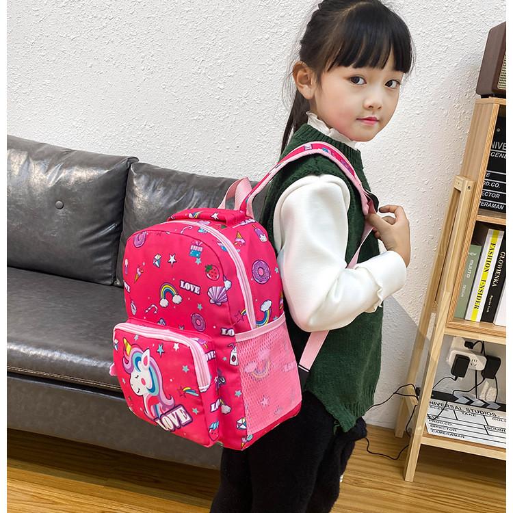 Rainbow Star Unicorn And Strawberry Backpack Childrens Cartoon Bag Zipper
