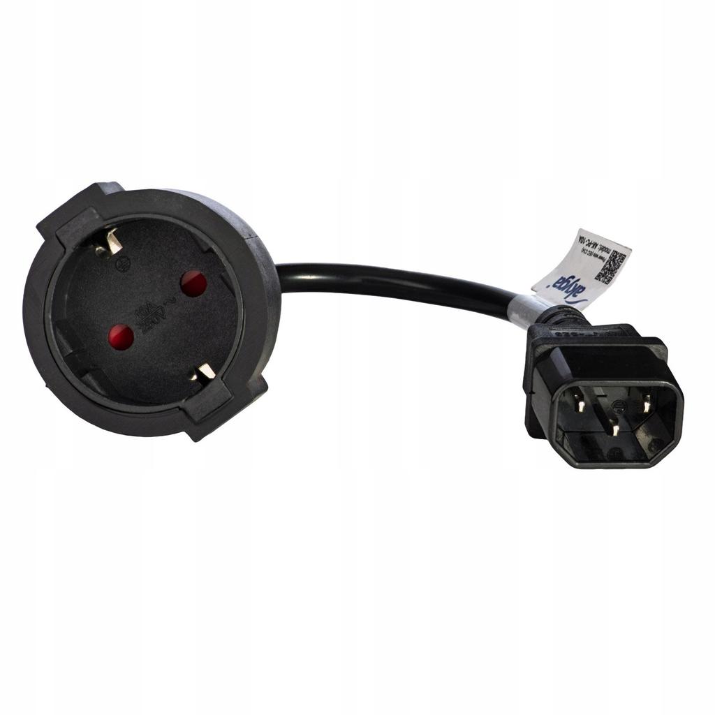 Kabel zasilający Akyga AK-PC-10A IEC C14 CEE 7/4 250V/50Hz 0,15m