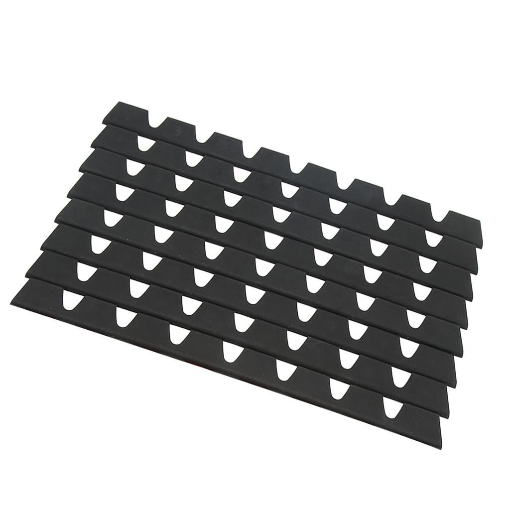 8 stk Frontfanger Skrapebeskyttelsessett Gummi Svart Universell Fanger Anti-ripe Beskytter