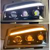 Compatible with Sinotruk Howo 380/336 Headlight Assembly, All-LED Triple Lens Laser Model.