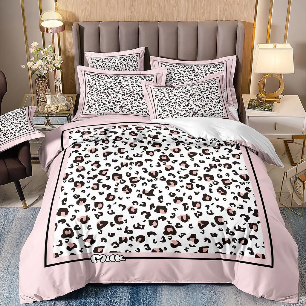 Luxury Style Bedding Set 3D Printed Soft Polyester Duvet Cover Set Quilt Cover Set Bedding With Pillowcases For Family Gift