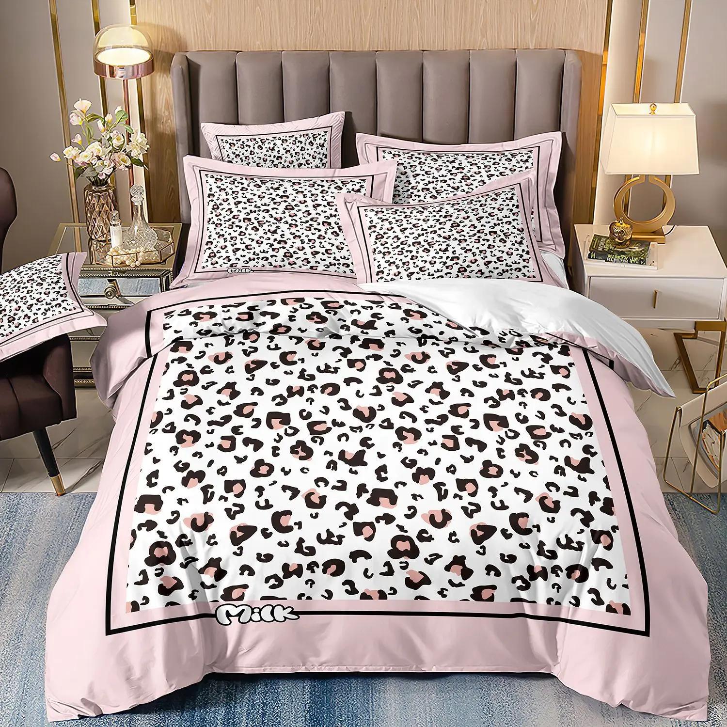 

Роскошный постельный комплект с 3D-принтом из мягкого полиэстера, комплект пододеяльника, комплект одеяла, постельное белье с наволочками для семейного подарка EUSingle135x200 2Pcs