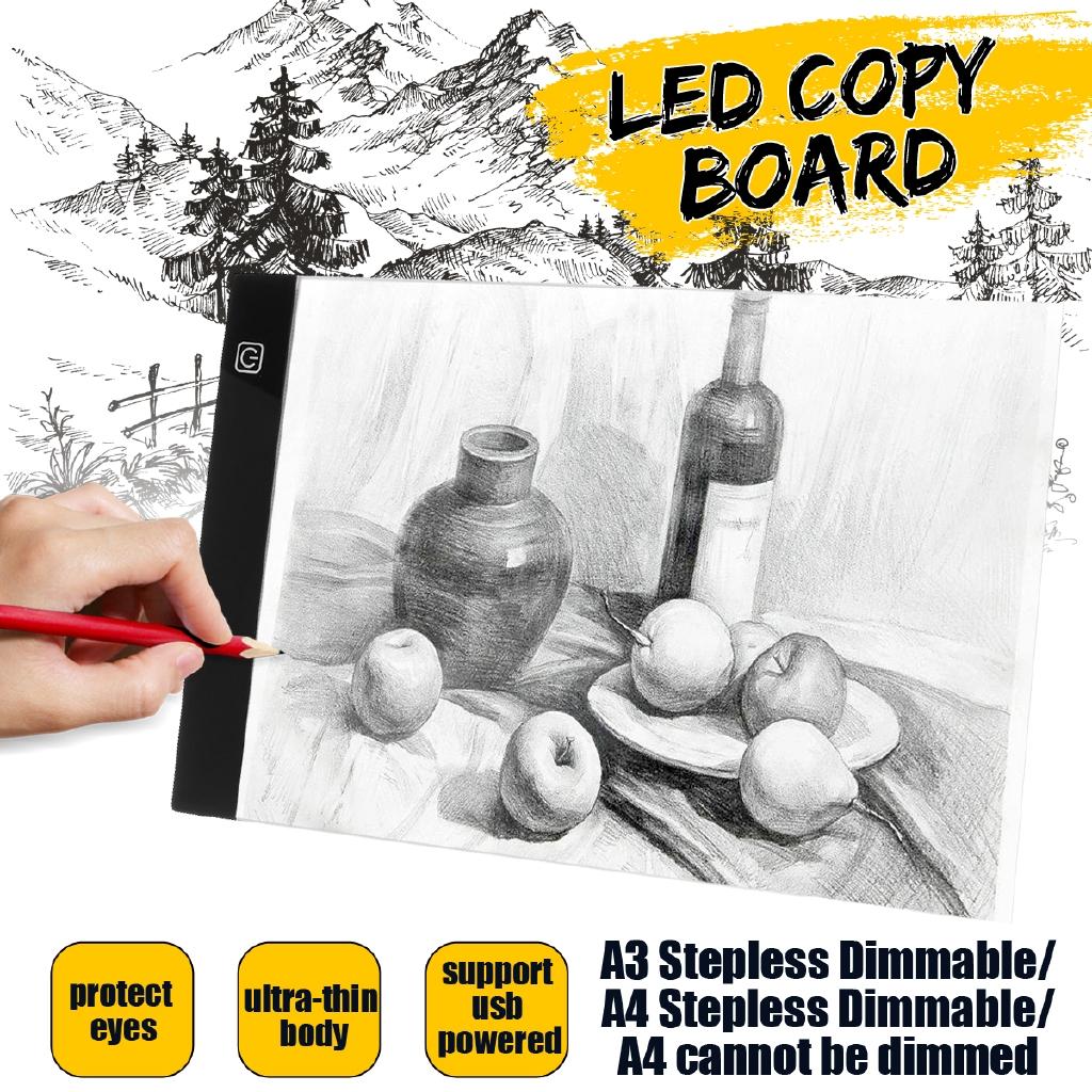 LED Diamond Painting Light Pad Board Diamond Painting Accessories Kit A4/A3 Drawing Graphic Tablet Box Stepless