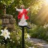 Outdoor Religious Memorial Lights Jesus Statue Solar Light, Garden Waterproof Lighted Landscape Decor Figurine, Pathway Light for Yard Lawn