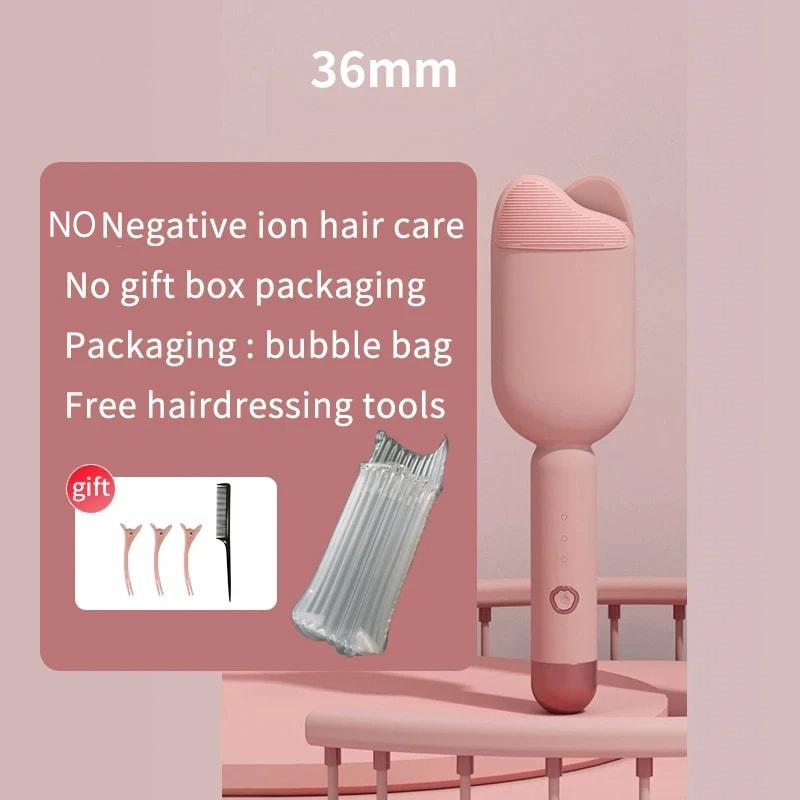 36MM Curling Iron Electric Hair Crimper Hair Curler Anti-Scald Curling Tool Long Lasting Styling Waver Curling Iron Hair Crimper