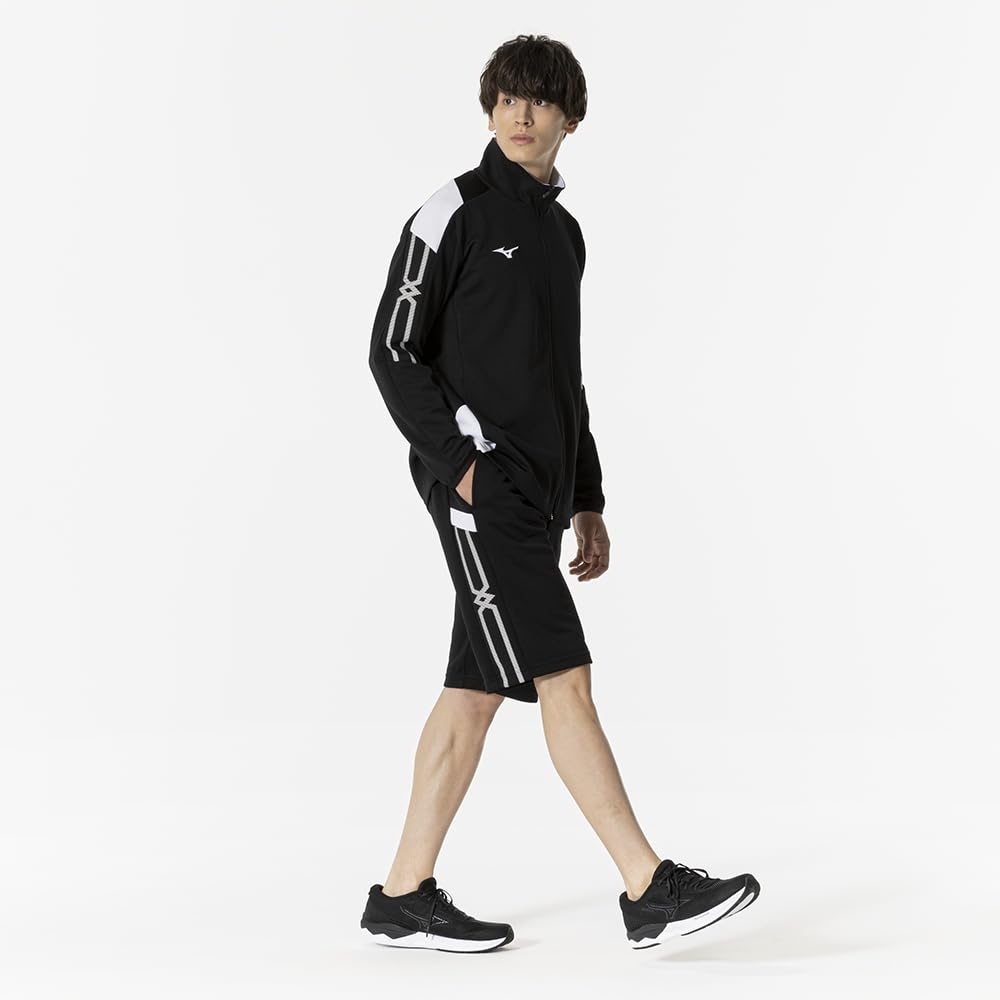 Mizuno MC Line Training Shorts, Warm-Up Shorts, Sweat-Wicking, Quick-Drying, Unisex, Size 32MDB111, Black, Size Small