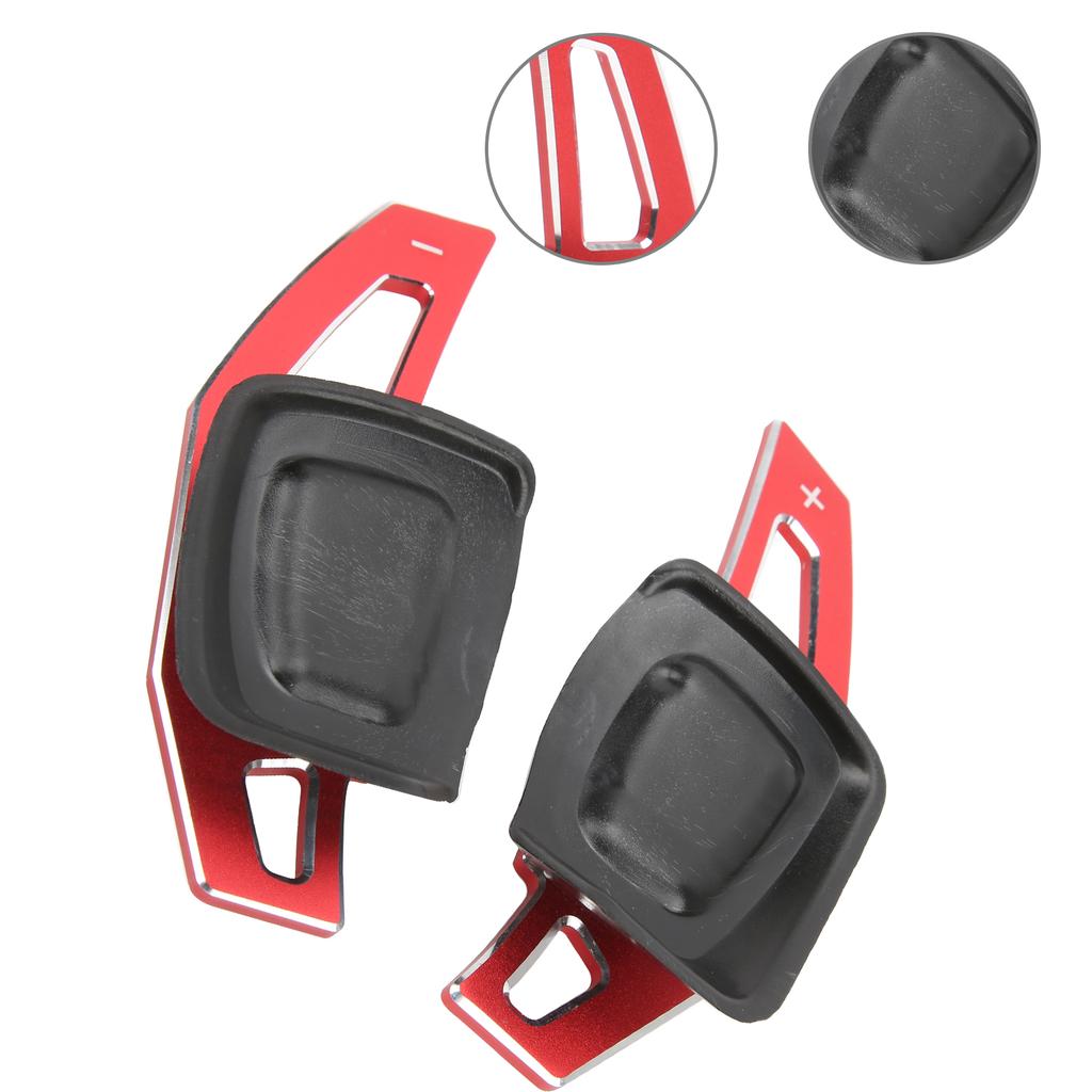 2pcs Car Ste ing Wheel   Paddles Aluminum Alloy AntiSlip Int ior Decoration Accessories(Red )