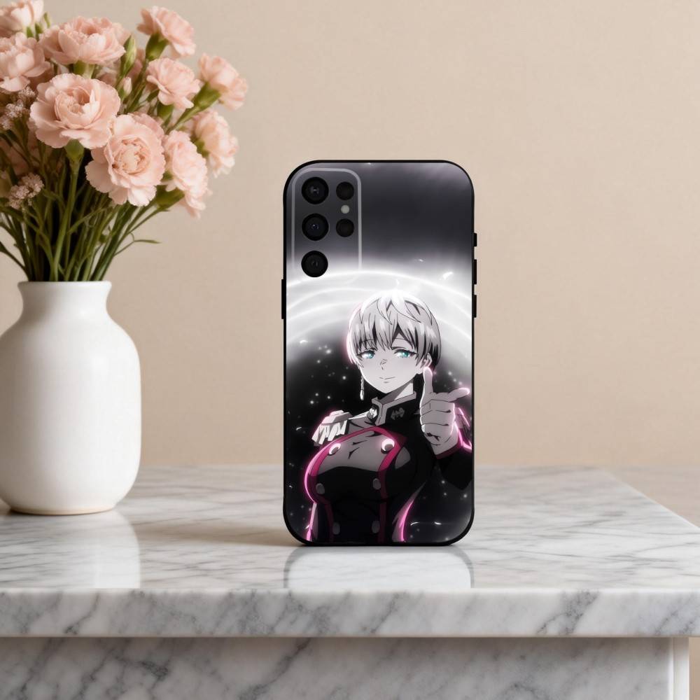 Web Manga C-Chained S-Soldier Phone Case For Samsung S25,24,23,22,30,21,10,9,Ultra,Plus,Lite,FE,4,5 G Soft Black Case