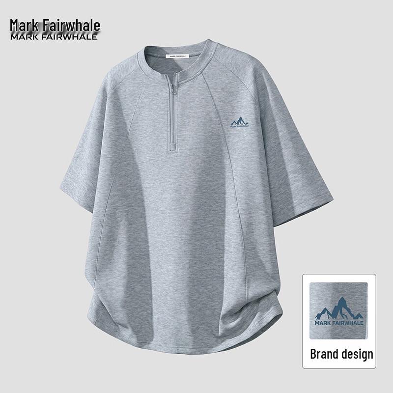 

Mark Fairwhale Men s Half-Zip Short Sleeve T-Shirt L