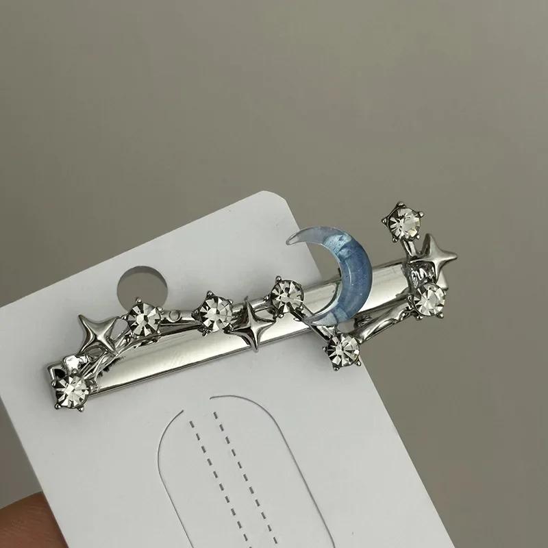 

Y2K Синий Серебряный Сплав Заколки Простые Девочки Пятиконечная Звезда Металлические Заколки Утиный Нос Заколка Заколка Боковая Заколка Аксессуары Для Укладки Волос