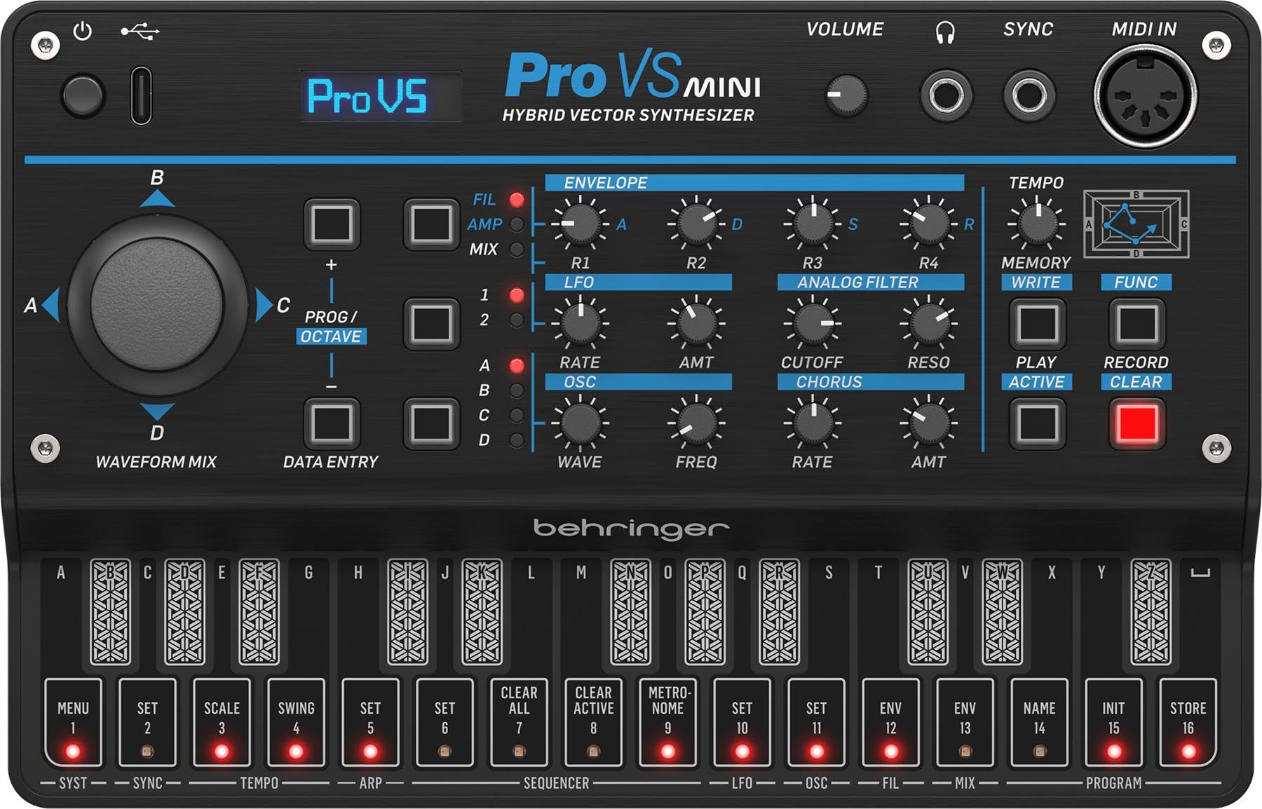 

Гибридный векторный синтезатор Behringer Pro VS Mini