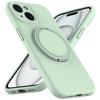 For iPhone 15 Case Compatible with MagSafe Rotating Metal Kickstand PC+Silicone Phone Cover
