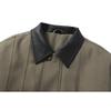 Men's Winter Lapel Workwear Jacket - Deconstructed Patchwork Cotton, Loose Fit