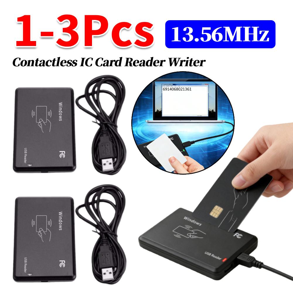 1-3Pcs Contactless IC Card Reader Writer 13.56MHz NFC Reader with USB Interface Access Control Encrypted Programmer for Windows