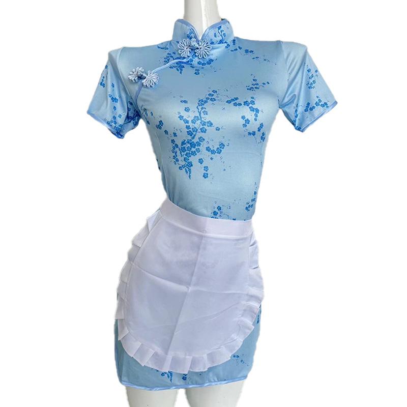 Sex Underwear Sexy Uniform Chinese Girl Cheongsam Pure Desire Little Chef Maid Dress Apron