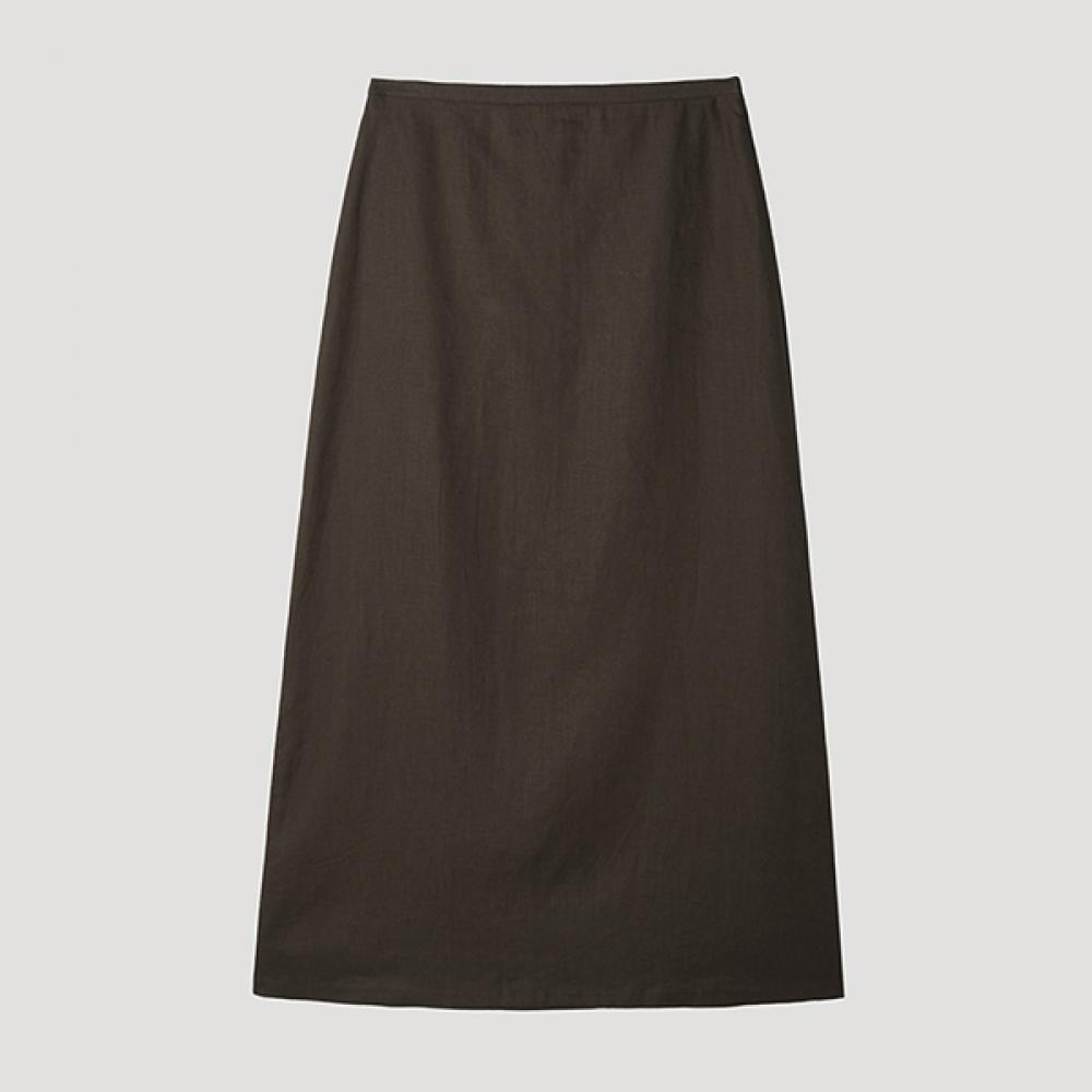 

[She S miSS] Linen A Line Skirt SwwSkp22090 Br Braun/55