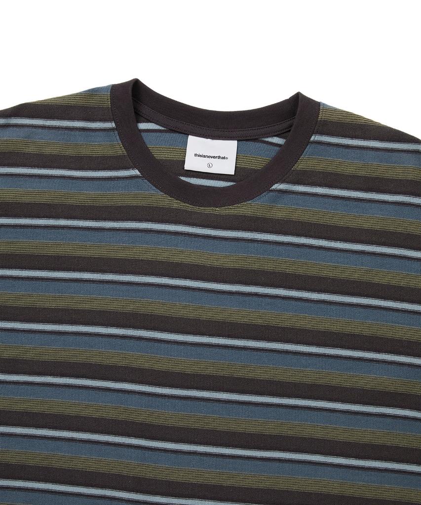 THISISNEVERTHAT Inside Out Striped Tee Olive