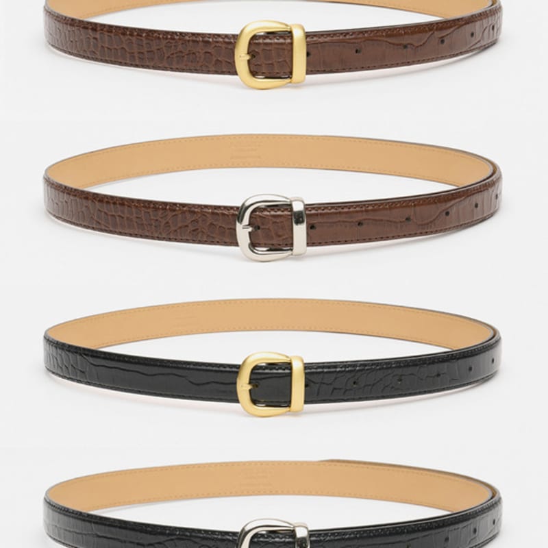 ANEDIT Croc Classic Leather Belt_4colors