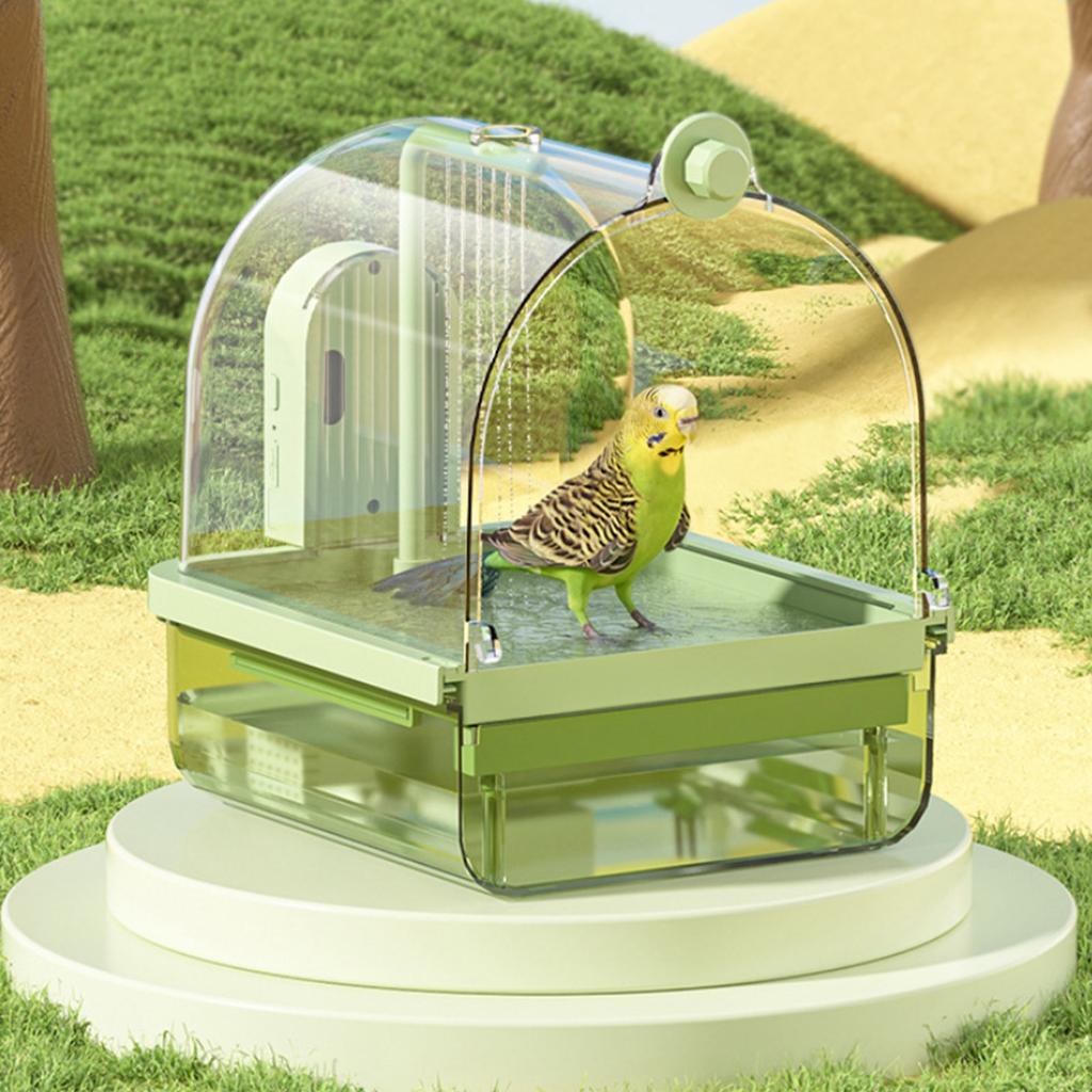 USB Water Circulation Cage Bird Bath - Parrot Shower Box