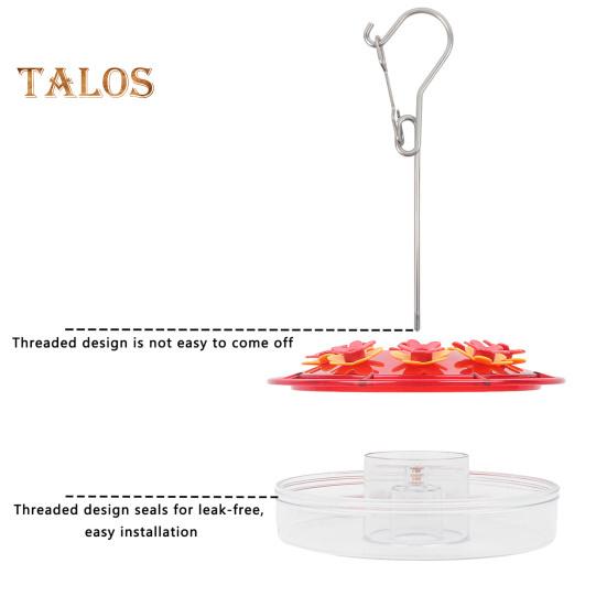 Mangiatoia per Colibrì da 450 ml con Posatoio e Fori di Alimentazione da Appendere All'aperto Mangiatoia per Uccelli Selvatici per Decorazione Giardino Cortile