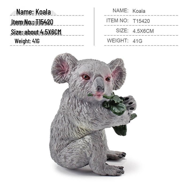 Miniature Animal Model Ornaments: Brown Bear, White-tailed Deer, Anteater, Kangaroo, Koala, Squirrel