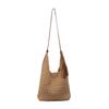 Large capacity woven bag women's summer new versatile shoulder shopping bag high-end seaside beach bag