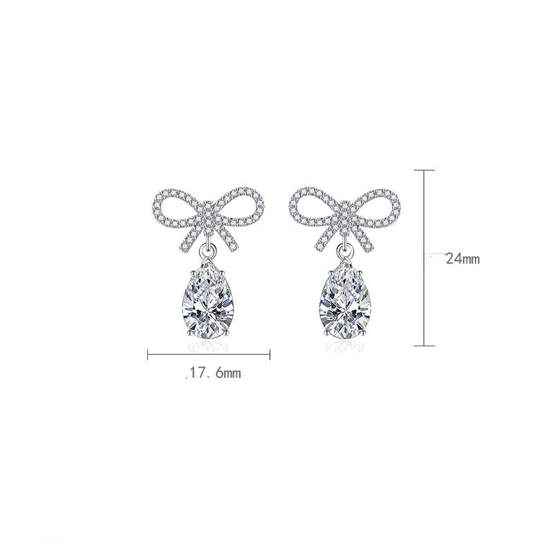 BELLA BOX Luxury Women Stud Earrings Wedding Engagement Party Gift