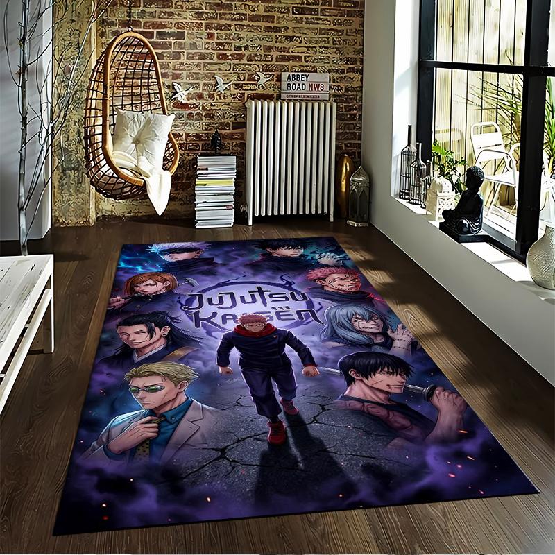 Jujutsu Kaisen Anime Design Designed Floor Mat, Suitable As a Non-slip Mat for the Living Room or Bedroom Sofa