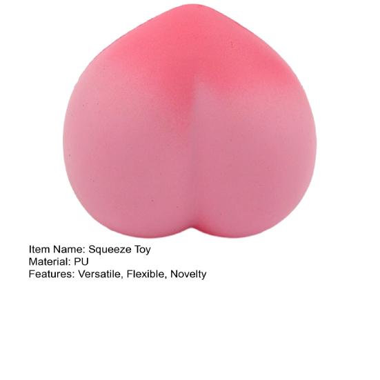 Peach Slow-Rising Squeeze Toy Soft PU Fidget for Stress Relief Realistic Fruit-Shaped Decompression Gadget Photography Prop Novelty Gift for Anxiety