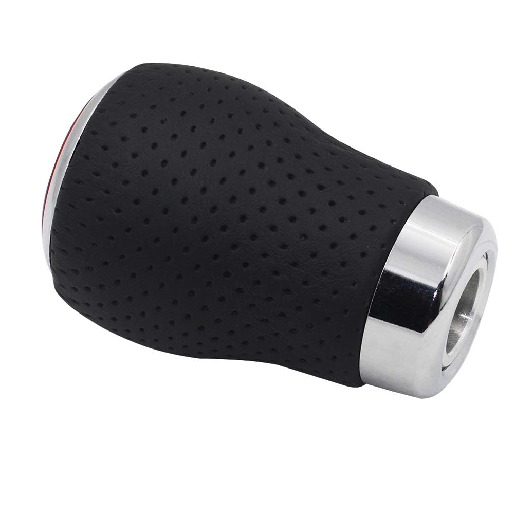 Sakan Car Shift Knob 5-Speed 8*5cm Aluminum Red Stitch