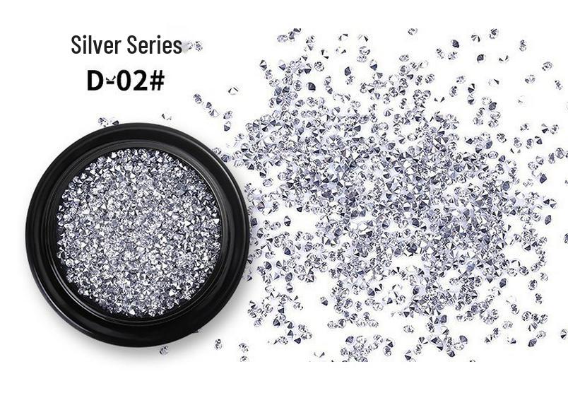 New York Storm Rhinestone Nail Art Stickers - Mixed Crystal Sand and Crushed Stone Accessories