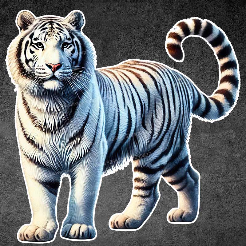 Majestic White Tiger Wildlife Art Car Sticker Waterproof Vinyl Decal On Bumper Rear Window Laptop Self-adhesive Decal Y168