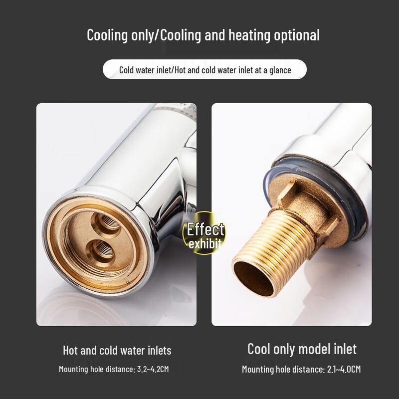 Brass Swivel Hot & Cold Basin Faucet