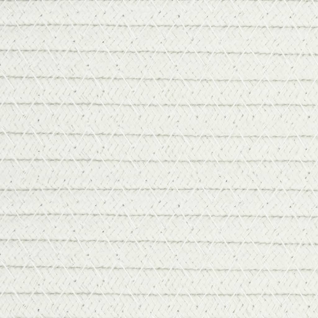 Vidaxl Kosz Do Przechowywania, Beżowo-Biały, Ø40X35 Cm, Bawełna