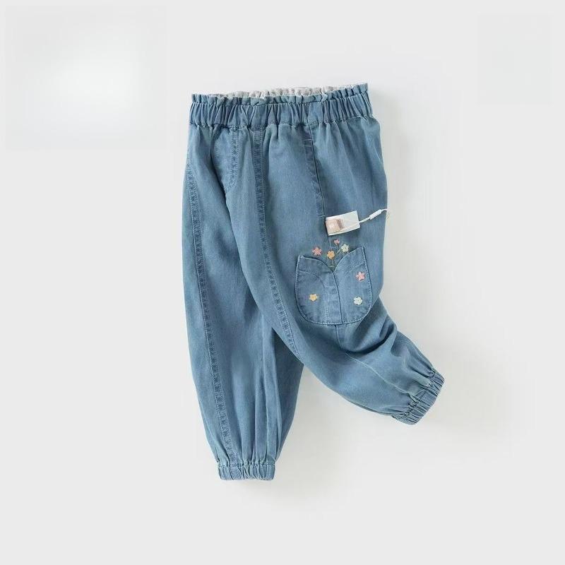 David Bella Girls' Cowboy Pants Spring Clothes Baby Cotton Pants Children's Western Lantern Pants