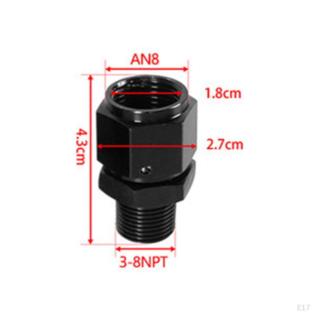Aluminum Anodized Swivel Adapter Fitting Female to male Oil Line Pipe Connector Replacement