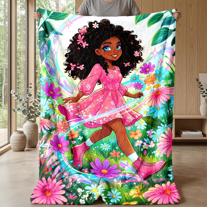 Fantasy Garden Journey Theme blanket Lightweight Warm Flannel Blanket Decorative Throw Blanket for Home Decoration