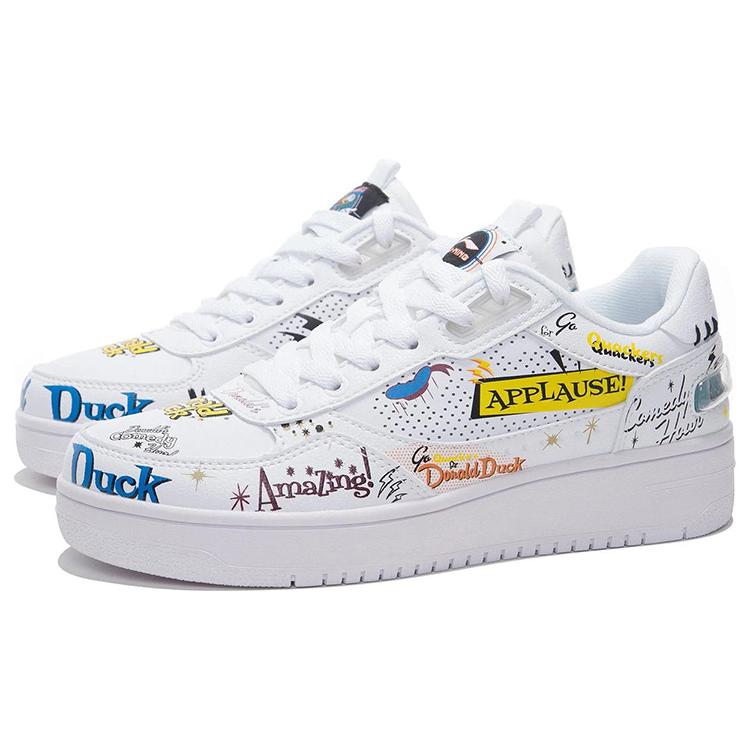 New LINING Classic Skateboarding X Disney 'White Yellow' Women's AGCS146-4