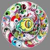 50 Eyeball Graffiti Stickers Personality Horror Trend Cool Play Decorative Mobile Phone Case Water Cup Skateboard Stickers
