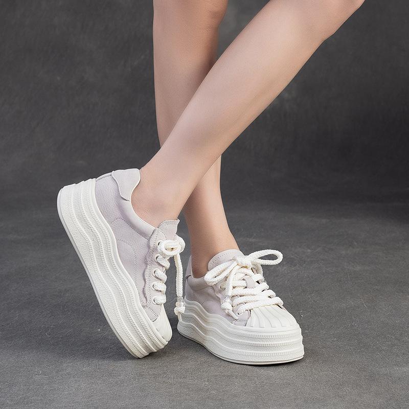 Damen Herbst 2025 Neue Europäisch-Amerikanische Colorblock Plateau Freizeitschuhe - Leichte Mode Low-Top Sneaker für den täglichen Gebrauch